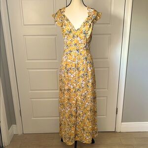 Collective Concepts Sundress with Criss Cross Back Off Shoulder Front Slit